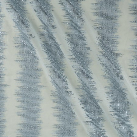 Jacquard rayas lamé azul