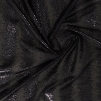 Jacquard rayas lamé negro