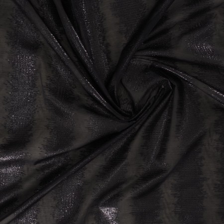 Jacquard rayas lamé negro