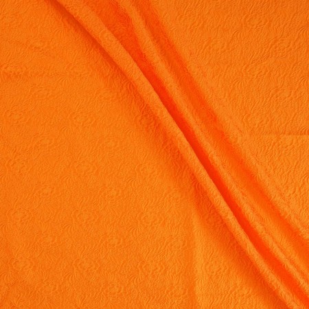Orange jacquard floral