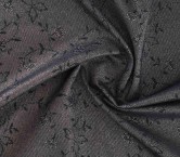 Blue navy jacquard floral lamé