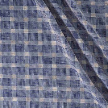 Tweed cuadro rústico azul oscuro