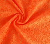Orange jacquard embossed flower