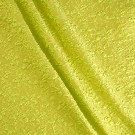 Green jacquard embossed flower