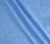 Blue jacquard embossed flower