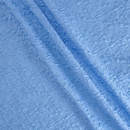 Blue jacquard embossed flower