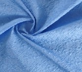 Blue jacquard embossed flower