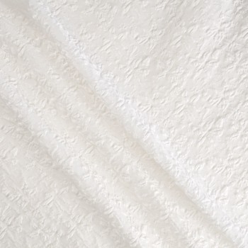White jacquard embossed flower
