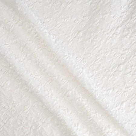 White jacquard embossed flower
