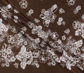 Brown cloth 0,98 flower jacquard