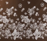 Brown cloth 0,98 flower jacquard