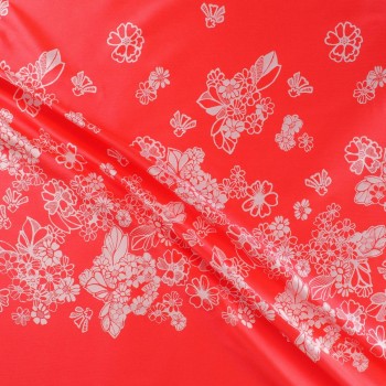 Pink cloth 0,98 flower jacquard