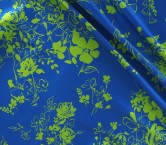 Blue floral mikado