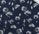 Navy tafetan flower