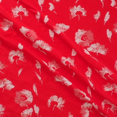 Red tafetan flower