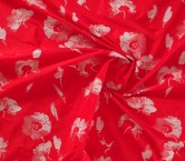 Red tafetan flower