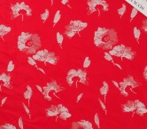 Red tafetan flower