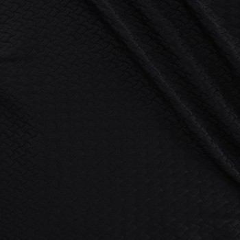 Black jacquard cloqué
