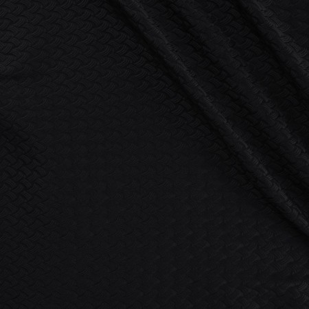 Black jacquard cloqué