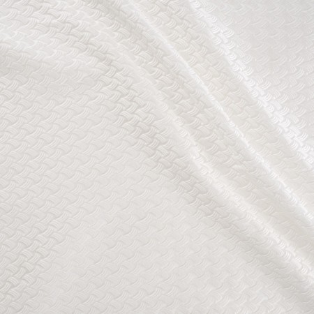 White jacquard cloqué