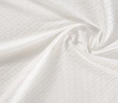 White jacquard cloqué