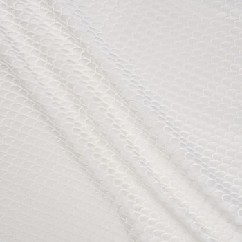 White jacquard cloqué