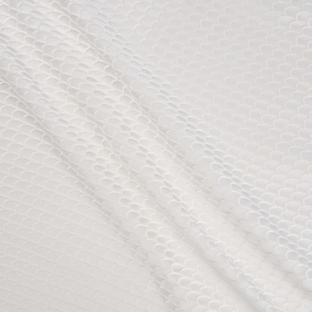 White jacquard cloqué