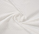 White jacquard cloqué
