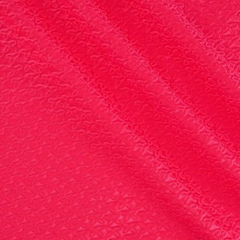 Pink jacquard flower cloqué