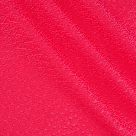 Pink jacquard flower cloqué