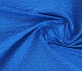 Blue jacquard flower cloqué