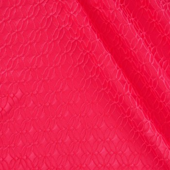 Pink jacquard geometric cloqué