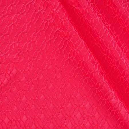 Pink jacquard geometric cloqué