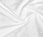 White jacquard cloqué floral