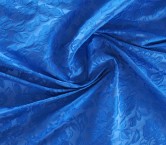 Blue jacquard cloqué floral