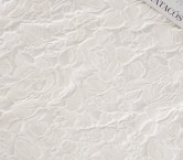 White jacquard relief flower
