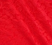 White jacquard relief flower