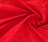 Red jacquard relief flower