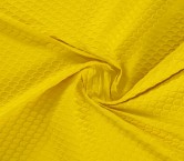 Yellow jacquard cloqué recycled