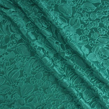 Green jacq. cloqué flower