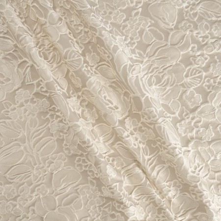 Beige jacq. cloqué flower