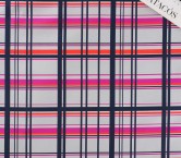 Fuxia navy check mikado