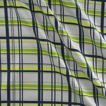 Green grey check mikado