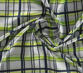 Green grey check mikado