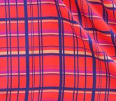 Green grey check mikado