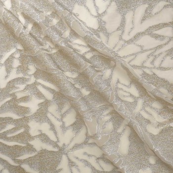 Gold silver fil coupe jacquard