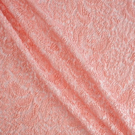 Pink relief floral jacquard
