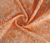 Orange relief floral jacquard