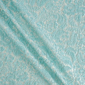 Blue relief floral jacquard