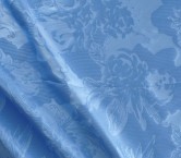 Sky blue jacquard mikado flowers